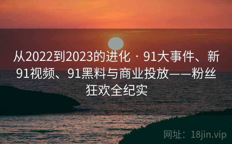 从2022到2023的进化 · 91大事件、新91视频、91黑料与商业投放——粉丝狂欢全纪实