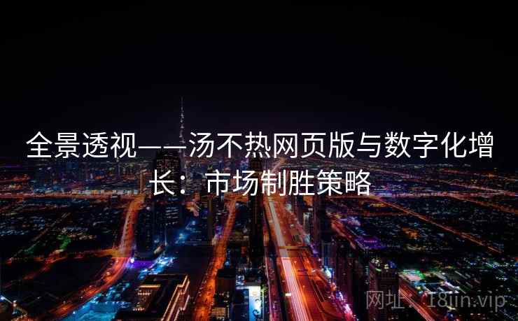 全景透视——汤不热网页版与数字化增长：市场制胜策略