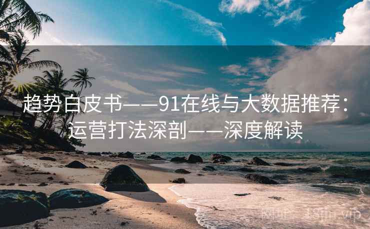 趋势白皮书——91在线与大数据推荐：运营打法深剖——深度解读